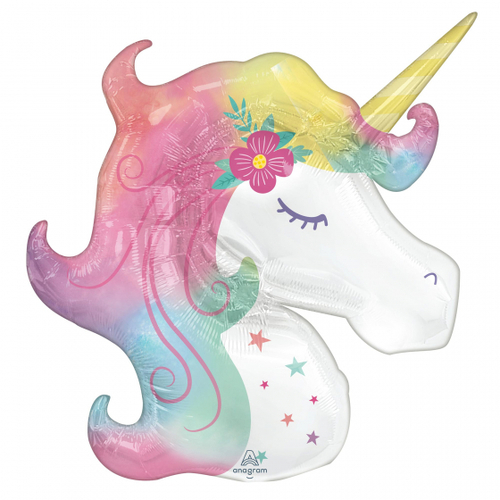 83cm Enchanted Unicorn Shape Foil Balloon #4042893 - Each (Pkgd.) 