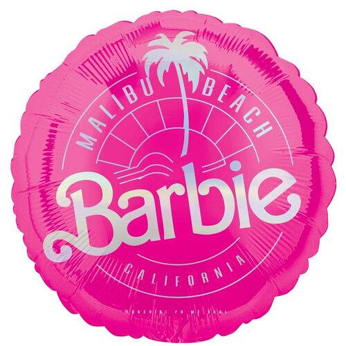 45cm Round Licensed Barbie Foil Balloon #4046260 - Each (Pkgd.) TEMPORARILY UNAVAILABLE
