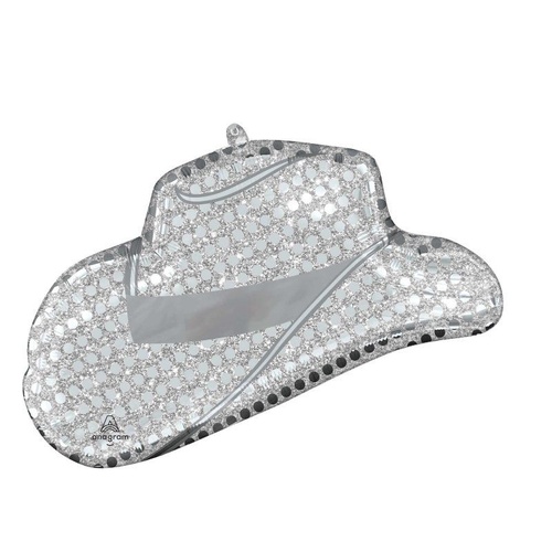 83cm SuperShape Disco Western Hat Foil Balloon #4047402 - Each (Pkgd.)