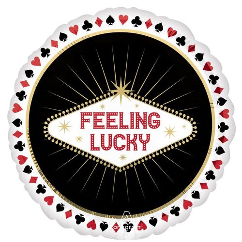45cm Round Feeling Lucky Foil Balloon #4047413 - Each (Pkgd.)