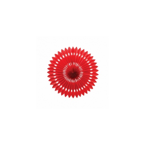 Paper Party Hanging Fan Apple Red 24cm #405217R - Each (Pkgd.) 