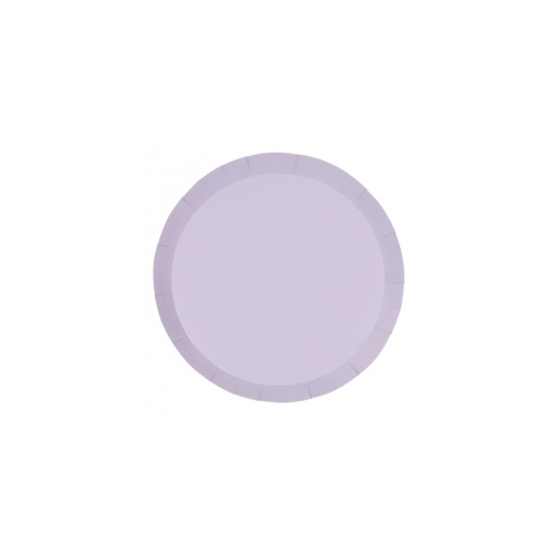 Paper Party Round Dinner Plate Pastel Lilac 22.5cm #406110PLIP - 10Pk (Pkgd.) 