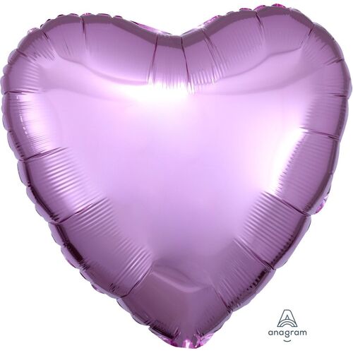 45cm Heart Metallic Pearl Pastel Pink Plain Foil #4080043 - Each (Pkgd.) 