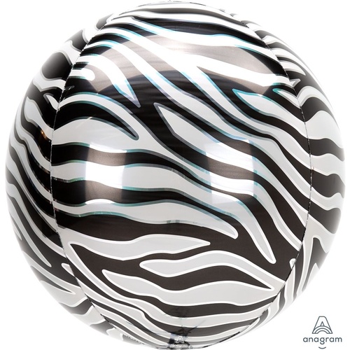 Orbz Zebra Print Foil Balloon 40cm #4210701 - Each (Pkgd.) TEMPORARILY UNAVAILABLE
