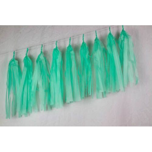 Tassels Tissue Standard Mint Green 35cm Pre-Cut #47136 - Pack of 9