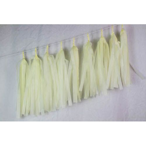 Tassels Tissue Standard Ivory 35cm Pre-Cut #47137 - Pack of 9