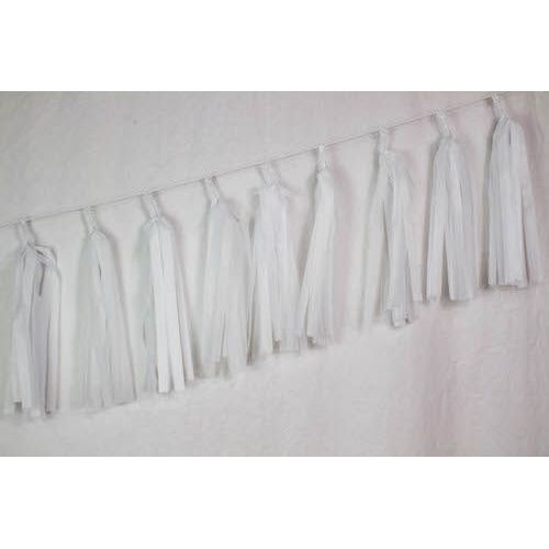 Tassels Tissue Standard White 35cm Pre-Cut #47139 - Pack of 9
