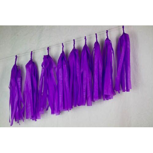 Tassels Tissue Standard Purple 35cm Pre-Cut #47154 - Pack of 9