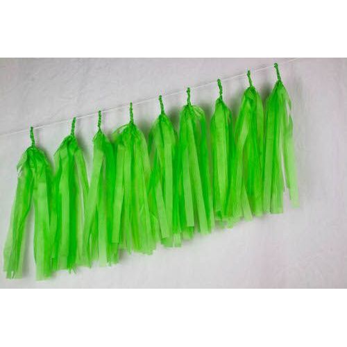 Tassels Tissue Standard National Green 35cm Pre-Cut #47160 - Pack of 9