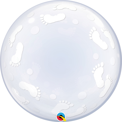 60cm Deco Bubble Baby Footprints #49459 - Each 