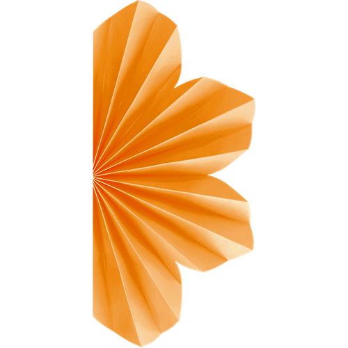 Paper Party Paper Daisy Tangerine 20cm #5220TGP - 2pk TEMPORARILY UNAVAILABLE