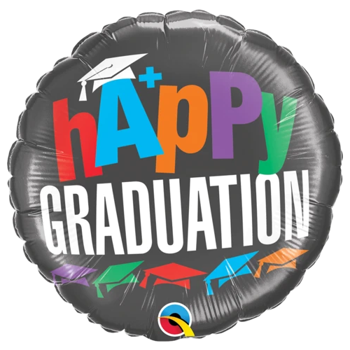 DISC 45cm Round Foil A+Graduation #55844 - Each (Pkgd.) 