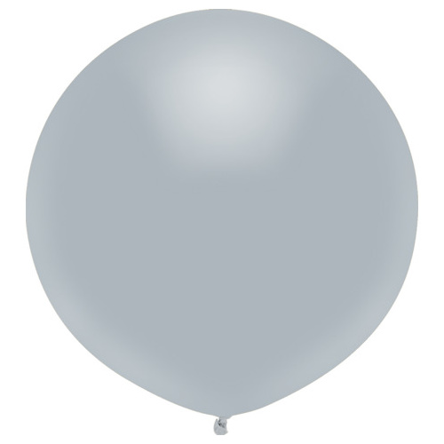 43cm Round Shining Platinum Silver BSA Outdoor Balloon #57259 - Pack of 50 