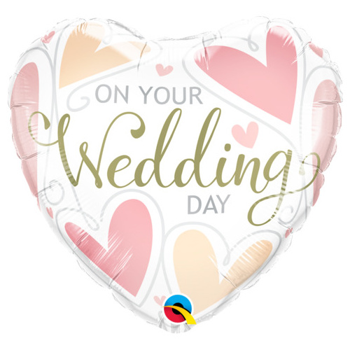 DISC 45cm Heart Foil On Your Wedding Day #57325 - Each (Pkgd.)
