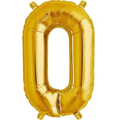 41cm Letter O Gold Foil Balloon - Air Fill ONLY #59524 - Each (Pkgd.)