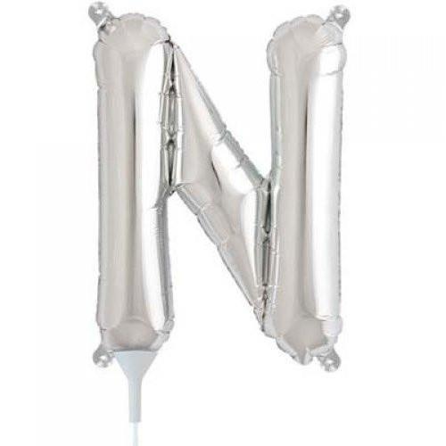 41cm Letter N Silver Foil Balloon - Air Fill ONLY #59678 - Each (Pkgd.) 