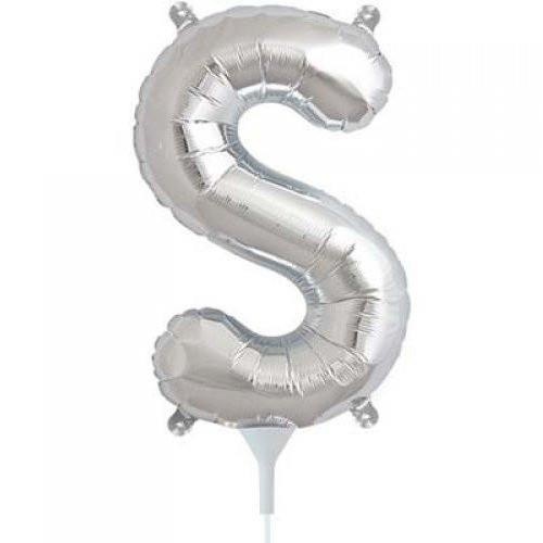 41cm Letter S Silver Foil Balloon - Air Fill ONLY #59688 - Each (Pkgd.) 