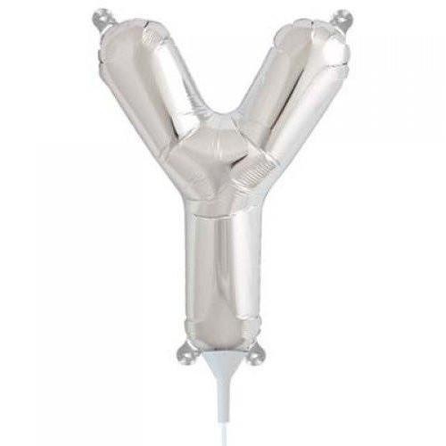 41cm Letter Y Silver Foil Balloon - Air Fill ONLY #59700 - Each (Pkgd.) 