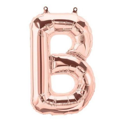 41cm Letter B Rose Gold Foil Balloon - Air Fill ONLY #59706 - Each (Pkgd.)