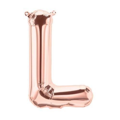 41cm Letter L Rose Gold Foil Balloon - Air Fill ONLY #59726 - Each (Pkgd.)