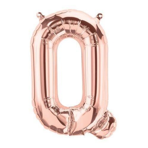 41cm Letter Q Rose Gold Foil Balloon - Air Fill ONLY #59736 - Each (Pkgd.)