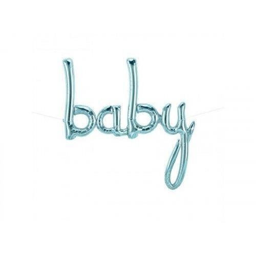 Script Baby Light Blue 115cm - Air Fill - Northstar Foil Balloon #59830 - Each (Pkgd.) BACK IN STOCK