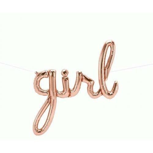 Script Girl Rose Gold 115cm - Air Fill - Northstar Foil Balloon #59832 - Each (Pkgd.)