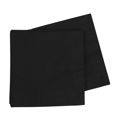 Lunch Napkin 330mm Black #6072BKP - 40pk
