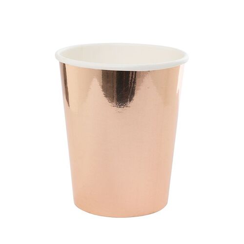 Paper Party Cup Metallic Rose Gold 260ml #6135MRGP - 20Pk (Pkgd.) 
