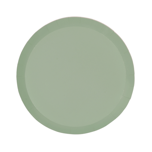 Paper Party Paper Round Snack Plate 7" Eucalyptus #6170EUP - 20pk