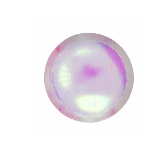 Paper Party Paper Round Snack Plate 7" Iridescent  #6170IRP - 20Pk (Pkgd.)