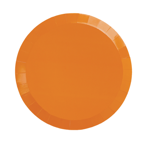 Paper Party Paper Round Dinner Plate 9" Tangerine #6180TGP - 20pk