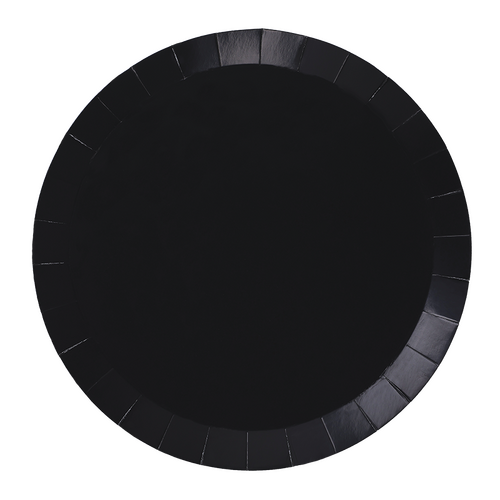 Paper Party Paper Round Banquet Plate 10.5" Black #6190BKP - 20pk