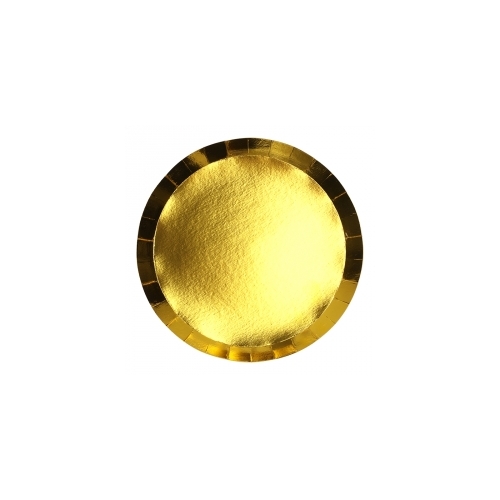 Paper Party Paper Round Banquet Plate 10.5" Metallic Gold #6190MGP - 20pk(Pkgd.)