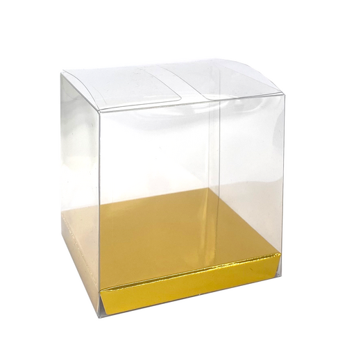 Paper Party Clear Favour Box Metallic Gold #6250MGP - 10pk