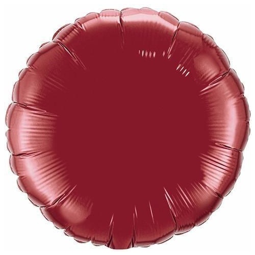 45cm Round Foil Burgundy Plain Foil #74917 - Each (Unpkgd.)