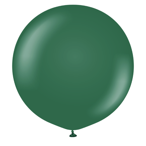 90cm Standard Dark Green Kalisan Plain Latex Balloons #13623166 - Pack of 2