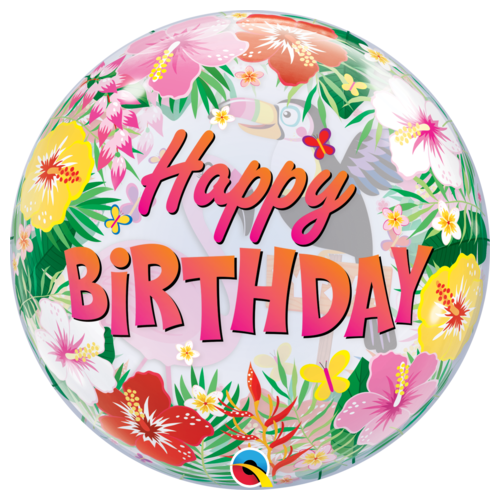 56cm Single Bubble Tropical Birthday Party #87740 - Each (Pkgd.) 