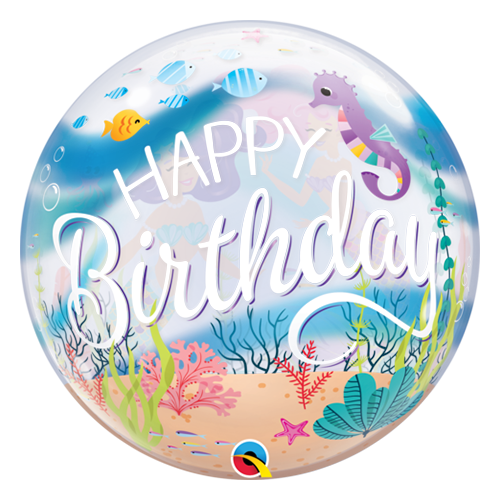 56cm Single Bubble Mermaid Birthday Party #87741 - Each (Pkgd.)