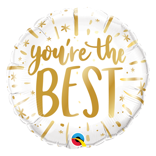 45cm Round Foil You're The Best Gold #88169 - Each (Pkgd.) 