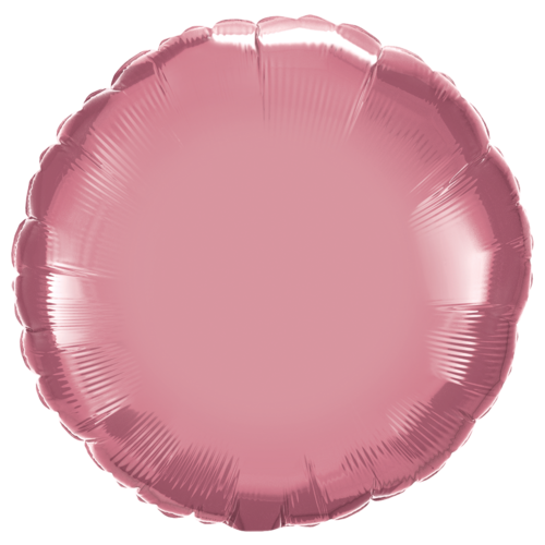 DISC 45cm Round Chrome Mauve Plain Foil #89536 - Each (Unpkgd.) 