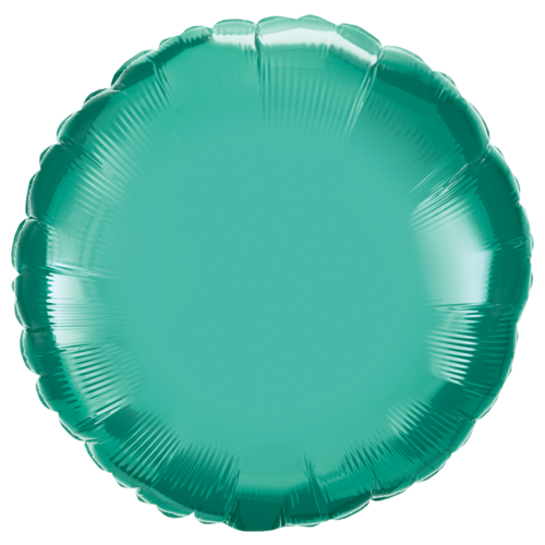 DISC 45cm Round Chrome Green Plain Foil #89590 - Each (Unpkgd.)