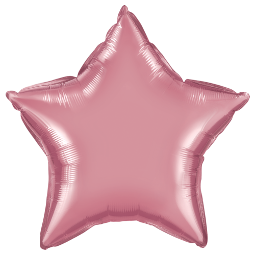 50cm Star Chrome Mauve Plain Foil #90077 - Each (pkgd.) 