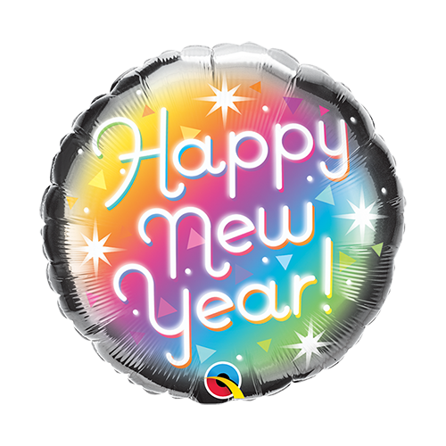 45cm New Year Prismatic Foil Balloon #89882 - Each (Pkgd.)