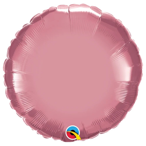 45cm Round Chrome Mauve Plain Foil #90024 - Each (Pkgd.)