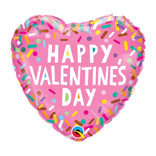 DISC 45cm Valentine's Sprinkles Foil Balloon #97155 - Each (Pkgd.) TEMPORARILY UNAVAILABLE