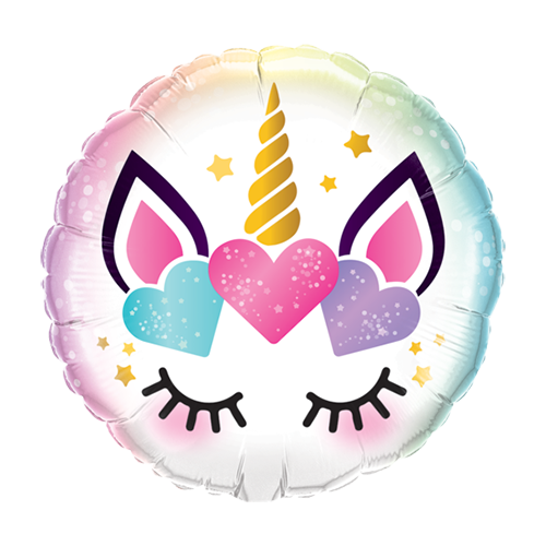 45cm Unicorn Eyelashes Foil Balloon #97399 - Each (Pkgd.) 