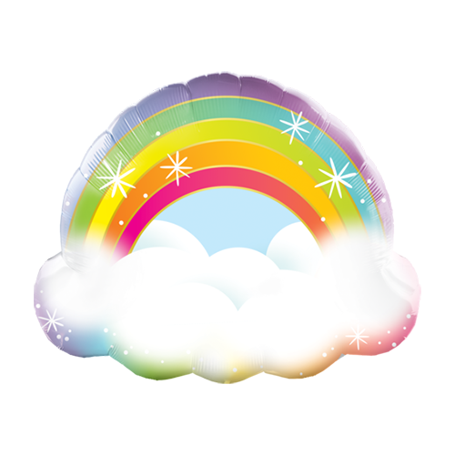 80cm Rainbow Foil Balloon #97538 - Each (pkgd.) 