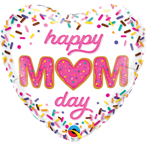 45cm Round Foil M(Heart)M Day Sprinkles #98415 - Each (Pkgd.)
