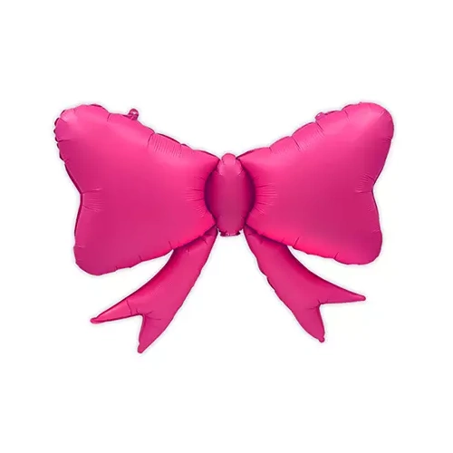 79cm Super Shape Bow Hot Pink Foil Balloon Air Fill ONLY #BBQBOWLHPK - Each (Pkgd.)